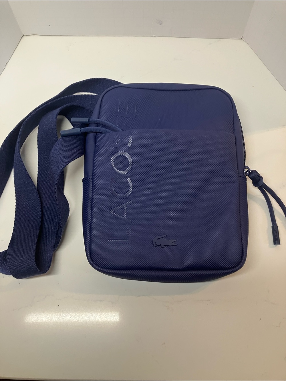 Lacoste Men's Deep Blue Crossbody Messenger Bag